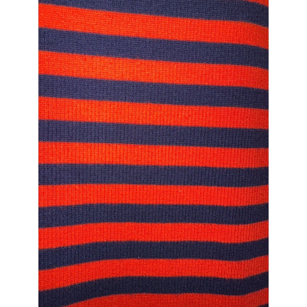 Lou & Grey Red/Blue Horizontal Stripes Long Sleeve Ribbed Knit Top Womens‎ Large - Picture 3 of 5